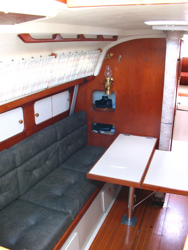 C&C 29 1984 Cabin interior Port folding double bed.jpg